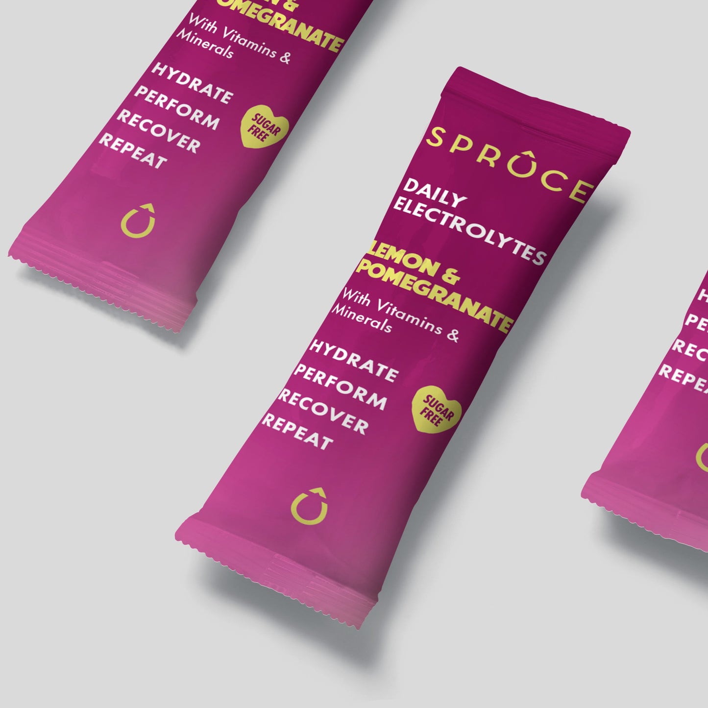 Spruce Daily Electrolyte - Lemon & Pomegranate Sachets - Single (7 Serves)